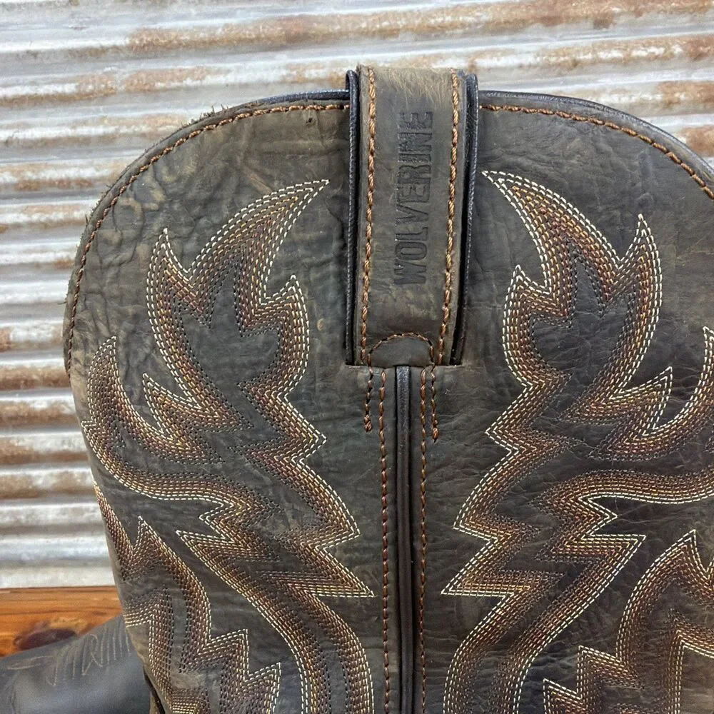 Wolverine Rancher Square Toe Boots Mens US 13M Soft Toe Wellington PRISTINE!!